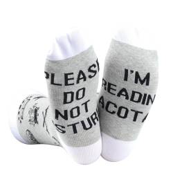 Socken mit Aufschrift "A Court Of Thorns", Geschenk für Bücherwurm, Geschenk für Leser, A-cotar Socke, Einheitsgr��e von TSOTMO