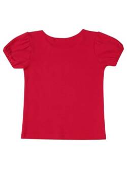 TTAO Kurzarmshirt Für Baby Mädchen Babymode Baumwolle T-Shirt Sport Fitness babyshirt Kleinkinder Sommer Lässig Oberteil Größe 68-122 Rot 104-110 von TTAO