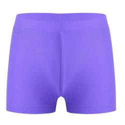 TTAO Schwimmbekleidung Mädchen Badehose Kinder Badeshorts Shorts UV-Schutz Schwimmhose Yoga Tanz Sport Kurze Hosen Hellviolett 146-152 von TTAO