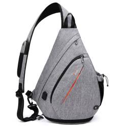 TUDEQU Sling Bag Herren Groß,8 Pockets Schulterrucksack Herren,19L Sling Rucksack Herren,Umhängetasche Herren,Schultertasche von TUDEQU