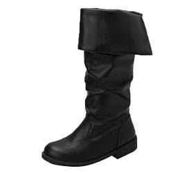 Stiefeletten Damen Leder Sexy Damen Cowboy Stiefel Western Stiefelettens Cowgirl Knöchel Stiefel Causal Gummistiefel Damen Halbhoch Winterstiefel Mädchen Wanderstiefel Damen Modisch Rutschfeste Mode von TUQIDEWU