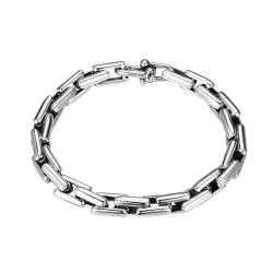 TYMONT S925 Sterling Silber Einfache Mode-Armband, Nordic Männer Und Frauen Personalisierte Armbänder,Silber,18cm von TYMONT