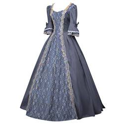 TYUIOP Maxikleider Damen Sommer Kleid Renaissance Kostüm Frauen Gothic Hexenkleid Mittelalterliches Hochzeitskleid Abendkleider Elegant Für Hochzeit Leinenkleider Große Größen Neopren Korsett Kleider von TYUIOP