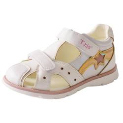 TZJS Jungen Mädchen Sandalen Kinder Sommer Sandalen (Weiß 24) von TZJS