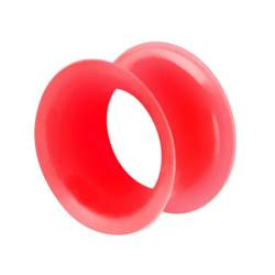 Taffstyle Flesh Tunnel Ohr Ear Plug Ohrpiercing Silikon Flexibel Double Flared 20mm Rot von Taffstyle