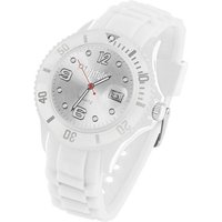 Taffstyle Quarzuhr Armbanduhr Silikon Sport Uhr Ziffernblatt Datum, Farbige Bunte Quarz Analog Damen Herren Sportuhr Anzeige Quarzuhr Multifunktion Wasserdicht Weiß von Taffstyle