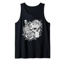 Mexiko Vintage Skelett Tequila Dia De Los Muertos Mexikaner Tank Top von Tag Der Toten Geschenke Skelett Charro Mexiko