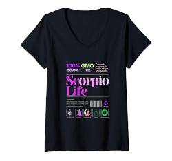 Damen Sternzeichen Skorpion T-Shirt mit V-Ausschnitt von TaiLorMade Essentials