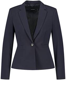 Taifun Damen Klassischer Blazer aus knitterarmer Qualität Langarm, mit Schlitz unifarben Navy 44 von Taifun