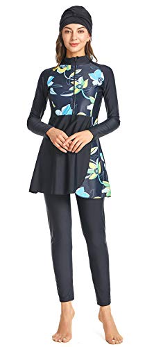 TaissBocco Full Swimming Costume Burkini for Women Modest Girls Swimsuit islamic Swimwear Plus Size(3XL, T6) von TaissBocco