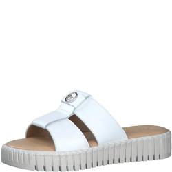 Tamaris Damen Plateau Mules Leder Keilabsatz Sommer; WHITE/weiß; 40 EU von Tamaris