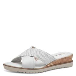 Tamaris Damen Plateau Mules Vegan Keilabsatz Sommer; WHITE/weiß; 41 von Tamaris