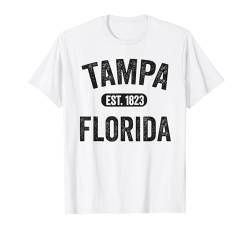 Tampa Souvenir Flagge Urlaub Reise Florida Staat Männer Frauen T-Shirt von Tampa Souvenir Skyline Clothing Apparel