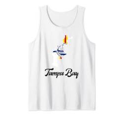 Tampa Souvenir Flagge Urlaub Reise Florida Staat Männer Frauen Tank Top von Tampa Souvenir Skyline Clothing Apparel