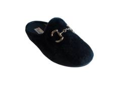 Tanahlot Chenille Lange einfarbige Damen-Slipper Blau, blau, 40 EU von Tanahlot