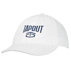 Tapout Herren-Baseballkappe, gebogener Schirm, großes Logo, Weiß, Größe N, weiß, Einheitsgröße von Tapout