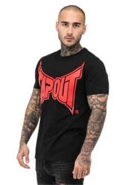 Tapout Herren T-Shirt Normale Passform Logo Tee Black/Red L von Tapout