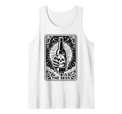 Tarot Karte The Beer Bier Skelett Bierflasche Tarot Karten Tank Top von Tarot Karten Shirts Damen Herren