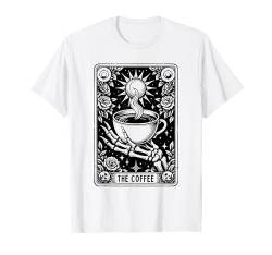 Tarot Karte The Coffee Skelett Kaffeetasse Tarot Karten T-Shirt von Tarot Karten Shirts Damen Herren