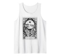 Tarot Karte The Lovers Liebespaar Skelett Tarot Karten Tank Top von Tarot Karten Shirts Damen Herren