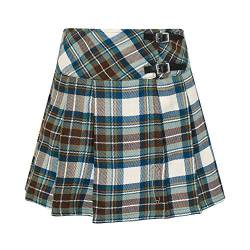 Tartanista Damen Mini-Kilt-Rock 42 cm (16,5") Länge Blauer Stewart 34 von Tartanista