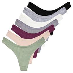 Tazzio Damen Slip 7er-Pack Unterhosen Slips Unterwäsche Pantys Mehrpack Schlüpfer Baumwolle Set F902 (Mix Farben, S) von Tazzio