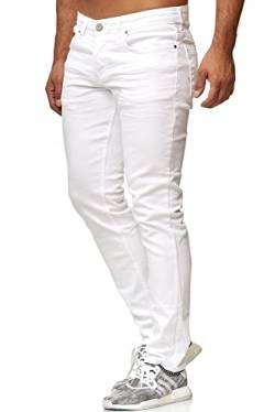 Tazzio Jeans Herren Slim Fit Stretch Jeanshose Hose Denim 16533 (40/32, Weiß) von Tazzio