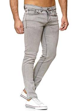 Tazzio Jeans Slim Fit Herren Jeanshose Stretch Designer Hose Denim Grau 30W / 34L von Tazzio