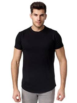 Tazzio T-Shirt Herren Rundhals Shirt Rundkragen Basic E105 (Schwarz, M) von Tazzio