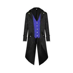 Tedious Herren Steampunk Jacke,Viktorianische Jacke Herren, Gehrock Steampunk Jacke, Renaissance mittelalterlicher gotischer, Cosplay-Kostüm für Männer und Teenager von Tedious