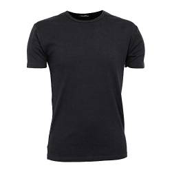 Tee Jays Herren Interlock Kurzarm T-Shirt, Schwarz, 5XL von Tee Jays