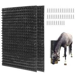 Massagebürsten set für Pferde, 2pcs Equine Bovine Massagebürsten-Set, Equine Scratcher, Schafe und Pferde, Juckreiz-Assistent für kleine Bauernhöfe, Familienweiden, Ställe von Tefola