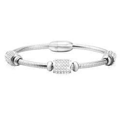 Tennisarmband Damen Armband Silber : Zirkonia Armband für Frauen Edelstal 17.5cm Armbänder Schmuck Geschenk Silber für Mädchen Mama Freund Tochter von TempBeau