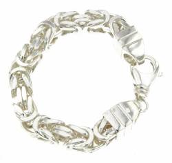 Original italienisches Byzantiner Königsarmband 925 Silber 10 mm breit 22 cm Silberarmband Armband Damen Herren Schmuck ab Fabrik tendenze Italy von Tendenzalia