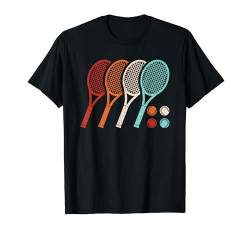 Retro Tennisschläger Vintage Tennis Damen Herren Kinder T-Shirt von Tennis Bekleidung Damen Herren Mädchen Jungen