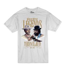 Terence Hill Bud Spencer T-Shirt Herren - Wild West Legends - Bud & Terence (weiss) (M) von Terence Hill