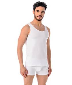 Teyli Men's 2 Pieces Set Undershirt Boxers 100% Cotton Clothing Deli Color White Size Size L von Teyli