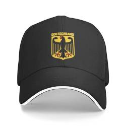 Baseballkappe Snapback Sonnenhut Deutschland Deutschland Baseball Caps Mode Adler Wappen Sandwich Cap Unisex verstellbare Hüte Cap Outdoor Männer Frauen von TeysHa