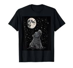 Moo-Deng Howling at the Moon Baby Moo Deng Hippo Lover T-Shirt von Thai Moo-Deng official Tee