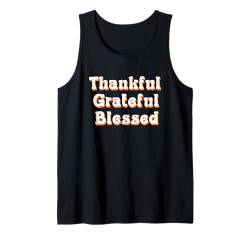 Dankbares Dankbares Gesegnetes Erntedankfest Tank Top von Thankful Grateful Blessed Thanksgiving Day designs