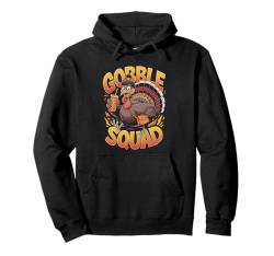 Funny Turkey Gobble Squad Group Matching Thanksgiving 2024 Pullover Hoodie von Thanksgiving Day 2024 Turkey Trot Squad By GnineZa