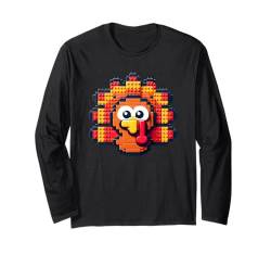 Thanksgiving Building Brick Truthahngesicht, Baumeister, Jungen Langarmshirt von Thanksgiving Time Gift Store