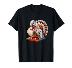 Thanksgiving Master Builder Türkei Baustein Block Kinder T-Shirt von Thanksgiving Time Gift Store