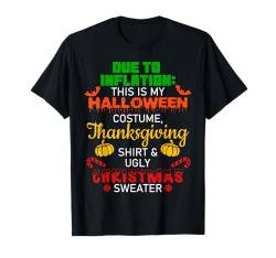 Thanksgiving Halloween Hässliche Weihnachten Pullover Inflation Spaß T-Shirt von Thanksgiving halloween christmas sweater designs