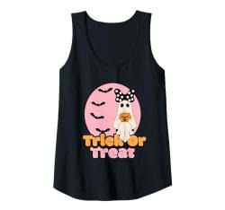 Damen Trick Or Treat Halloween-Gespenst im Retro-Stil Tank Top von The Aqua Cottage