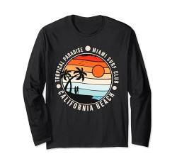 Miami Beach, Kalifornien, Surfclub Langarmshirt von The Aqua Cottage