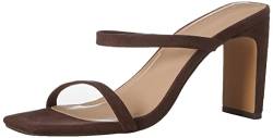 The Drop Avery Square Toe Two Strap High Heeled Sandalen mit Absatz, Kaffeebohnen, 38 EU von The Drop