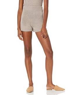 The Drop Damen Adrienne Strick-Shorts zum Hineinschlüpfen, Heather Mushroom, L von The Drop