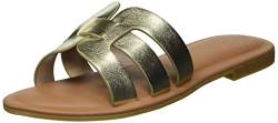 The Drop Damen Monika Flat H-band Slide Sandal, Gold, Gr. 40 EU von The Drop