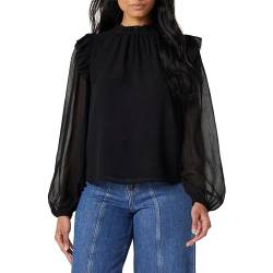 The Drop Feme Romantic Ruffle Shoulder Blouse Blusen, Schwarz, 5XL Große Größen von The Drop